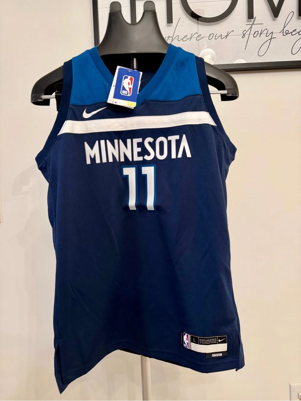 Youth Nike Naz Reid Navy Minnesota Timberwolves Swingman Jersey - Icon Edition